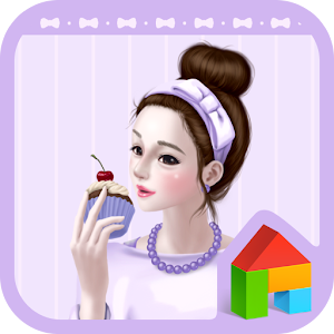 lovely girl violet dodol theme.apk 4.1
