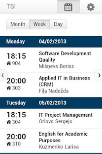 TSI schedule Screenshots 2