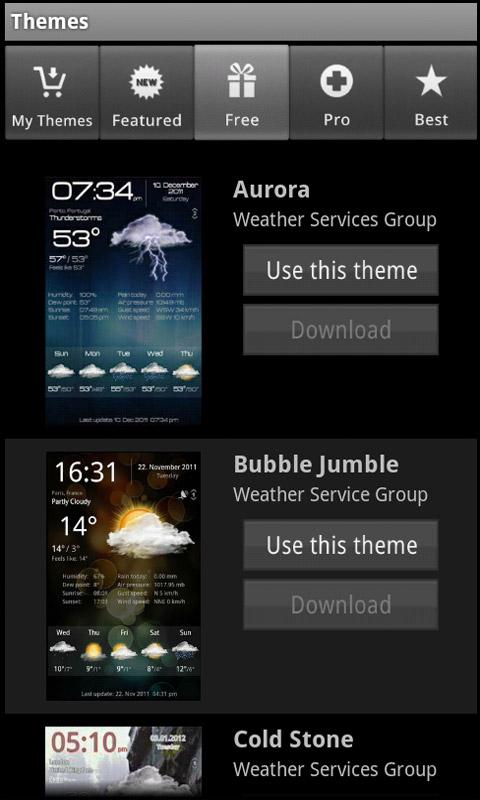 Weather Services Screen 3