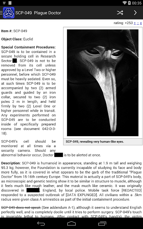Android application The SCP Foundation Online nn5n screenshort