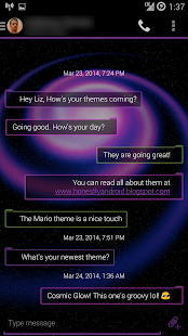 Free EvolveSMS Theme Cosmic Glow APK for Android