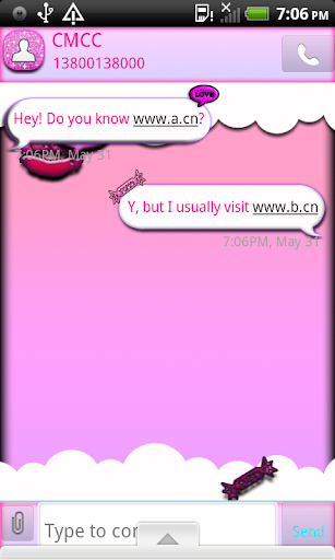 【免費個人化App】BubbleGumQT/GO SMS THEME-APP點子