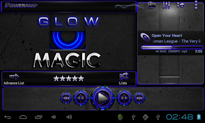 Poweramp Skin Blue Glow Magic Apk Apkdownload Com