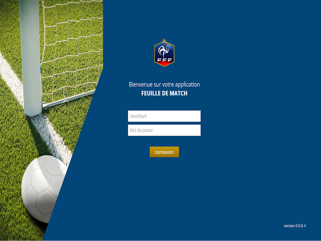Android application Feuille de match informatisée screenshort