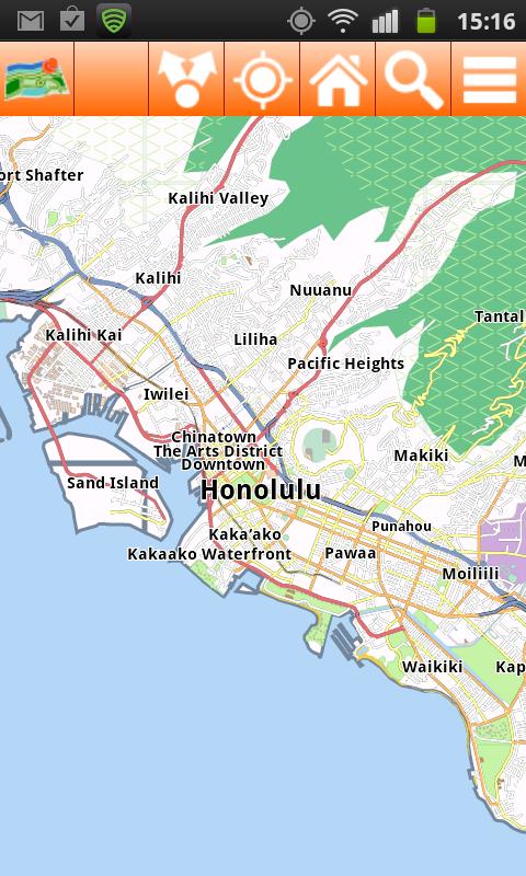 Hawaii Offline mappa Map Screen 2