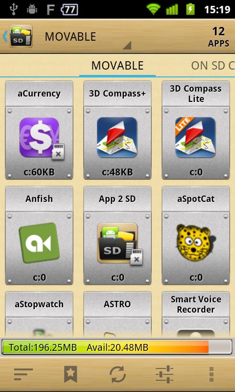 AppMgr III Pro (App 2 SD) - screenshot