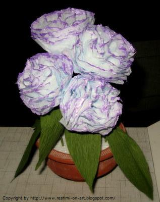 paper flowers instructions. Tissue Paper Flowers-The