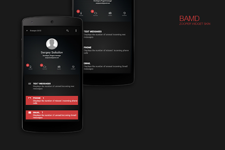 download BAMD Zooper Widget Skin free
