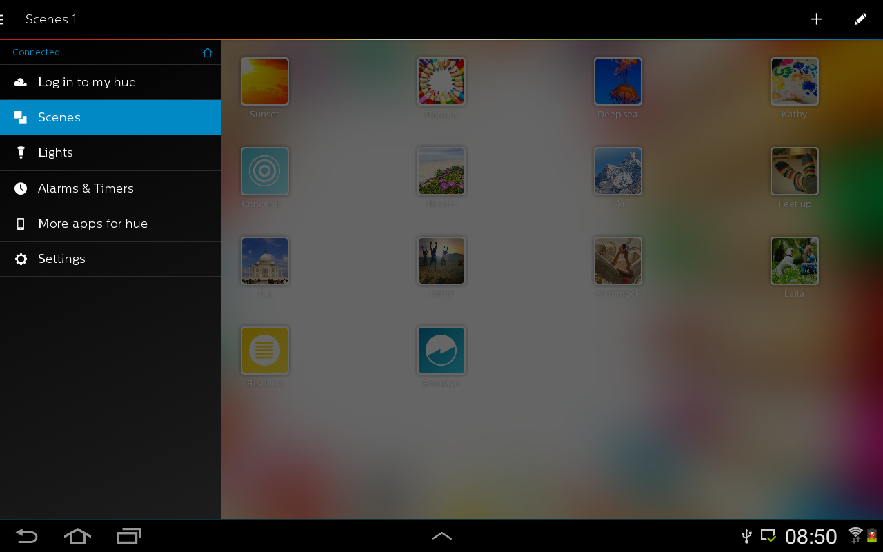   Philips Hue gen 1– captură de ecran 