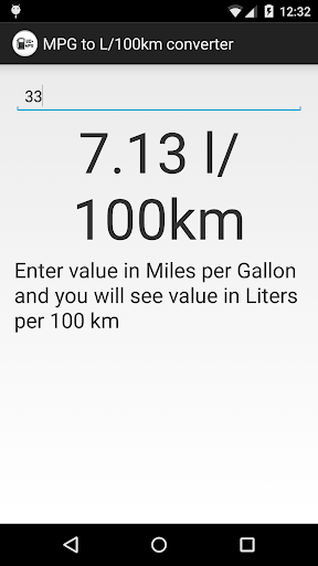 MPG to L KM Converter