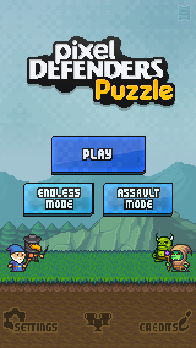 Pixel Defenders Puzzle Screen 1