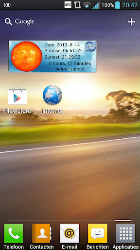 Sunrise sunset widget Pro