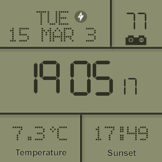 【免費個人化App】LCD Watchface With Weather-APP點子