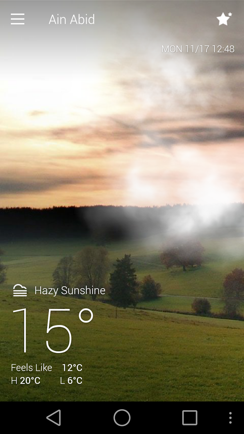 Classic GO Weather Background Screen 3