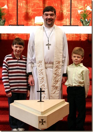 Ethan & Taylor with Pastor Kocha