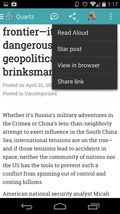 WordPress Blogs Offline Reader - screenshot