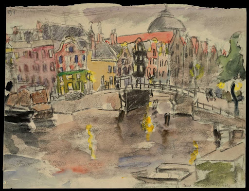 [Canal, bridge and buildings, Amsterdam]