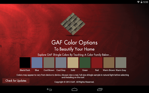 GAF Colors