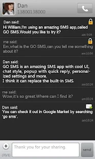 GO SMS Pro Dark Theme - screenshot thumbnail