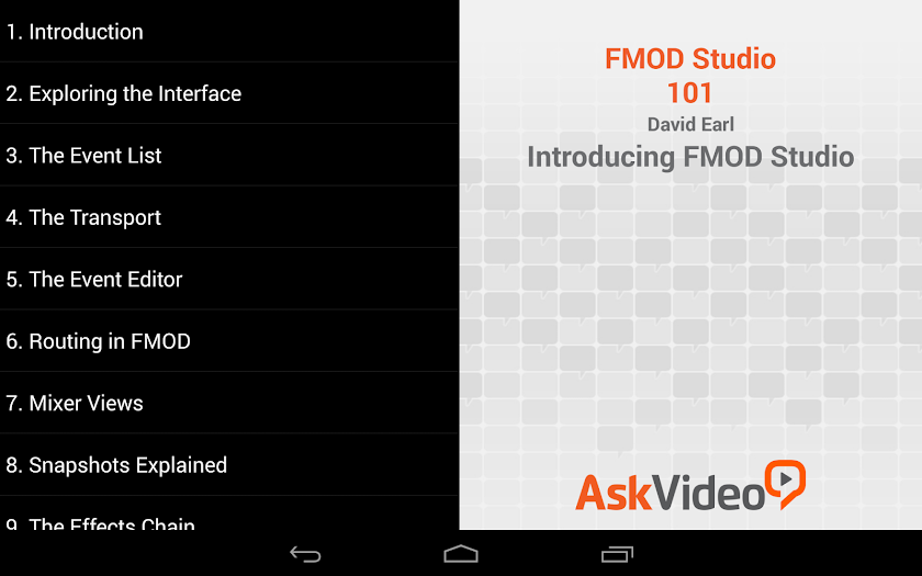 FMOD Studio Intro Course Screen 3