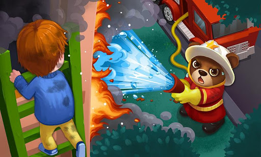 Bear Fireman Hero City Rescue