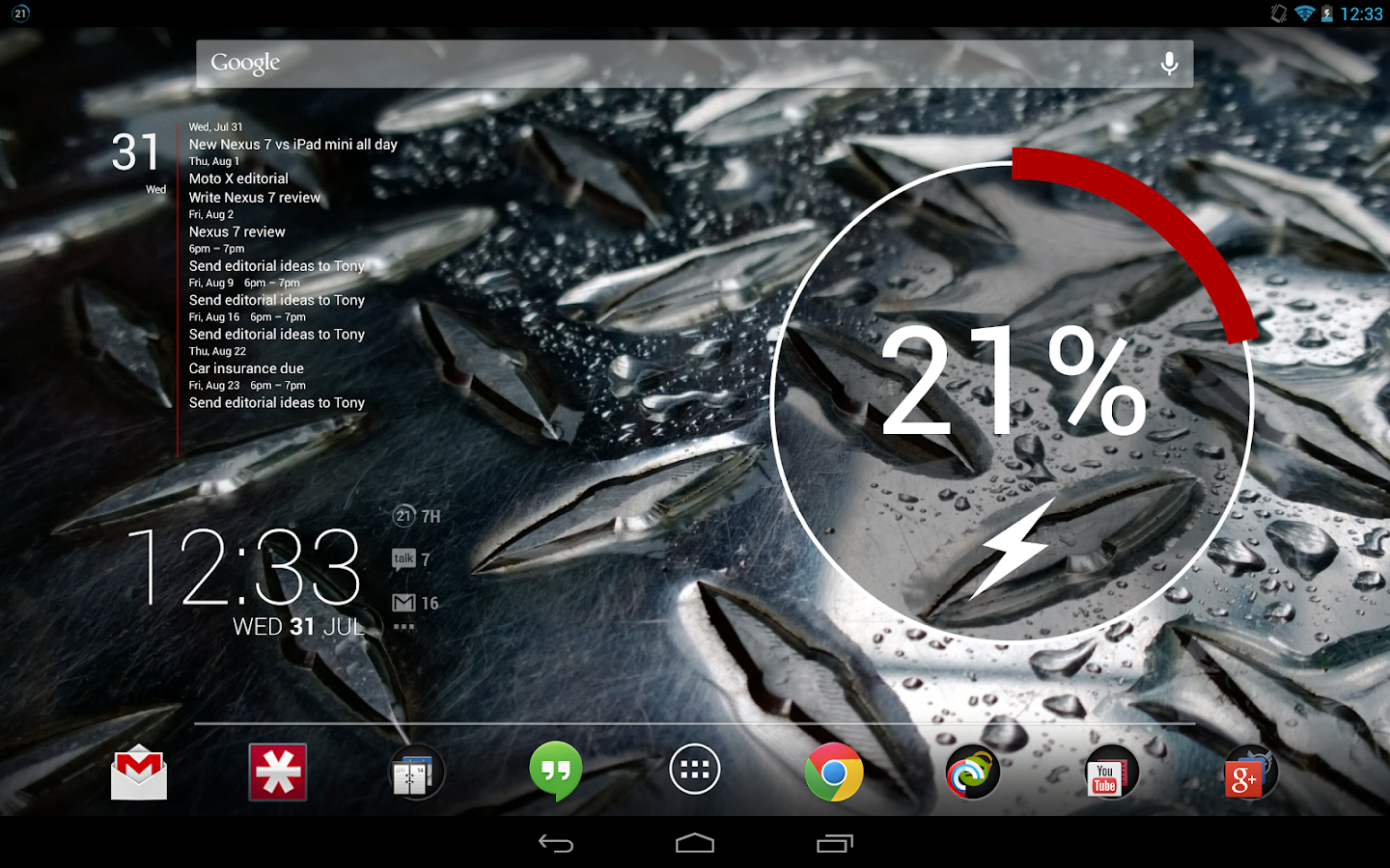 Simple Calendar Widget Android