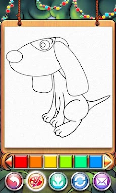 着色ゲーム - 犬のおすすめ画像1
