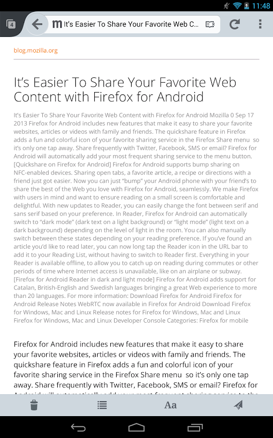 Firefox Browser for Android - screenshot