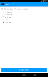 FitOn Gear Fit's screen on