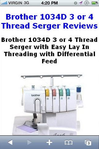 Thread Serger 1034D Reviews