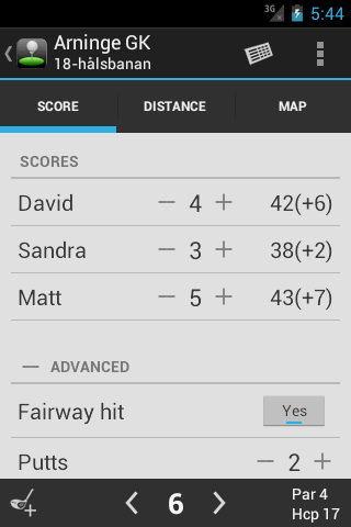 Android application myCaddie - Golf GPS screenshort