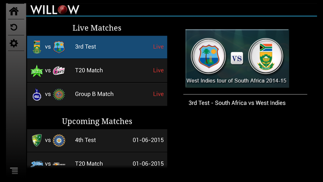 Live match watch