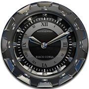 Clock Widget Black Cobra