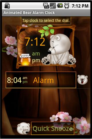Animated Bear Clock Widget Screen 3