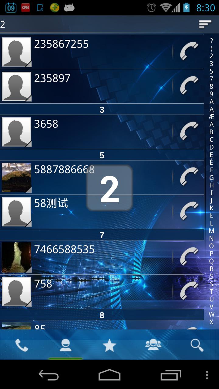 RocketDial Theme Tech Blue Screen 2