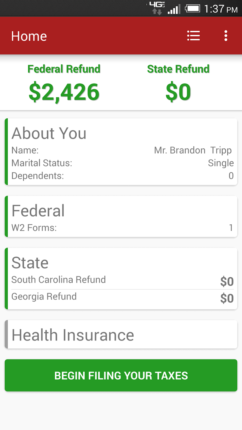 TaxSlayer - E-file 2015 taxes Screen 2