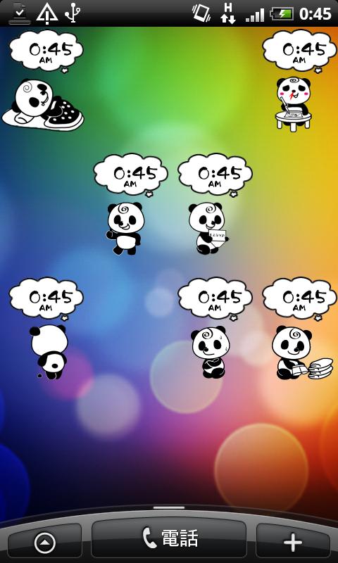 Android application Panda Talks Full Version　clock screenshort