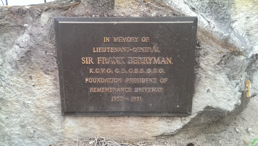 Sir Frank Berryman Memorial Plaque