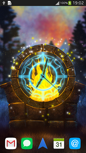 Fire Clock Live Wallpaper