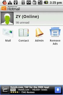 Windows Live Hotmail PUSH mail - screenshot thumbnail