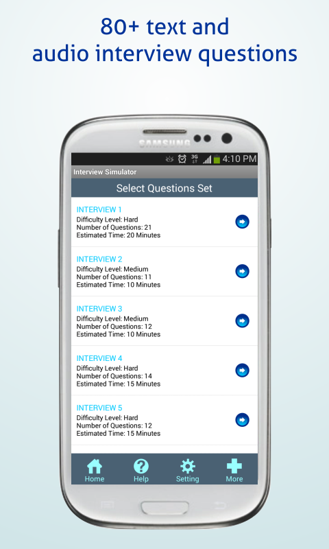 Android application Interview Simulator Pro screenshort