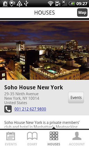 Soho House Android app Screenshot 2