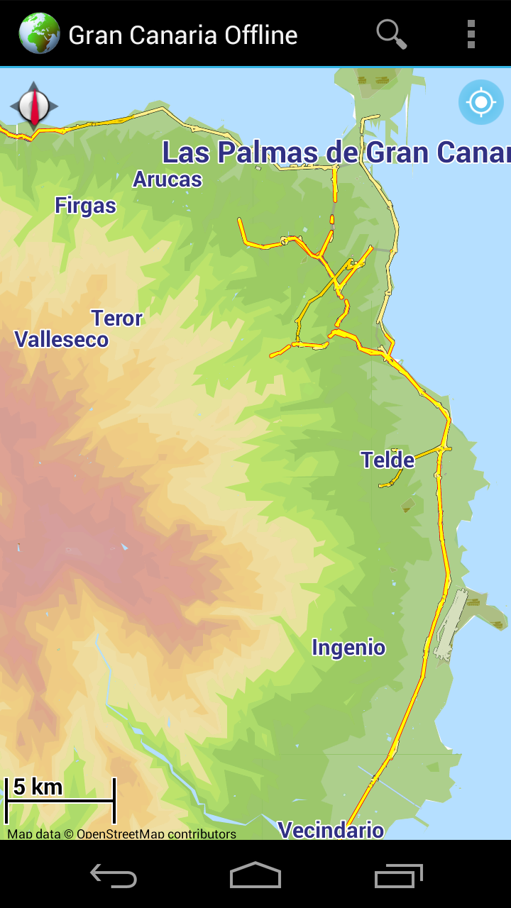 Android application Offline Map Gran Canaria screenshort