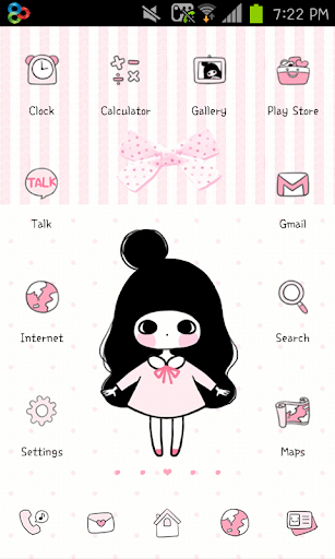 Pink Ribbon go launcher theme