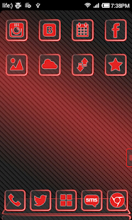 RoyalRed Next Launcher Theme - screenshot thumbnail