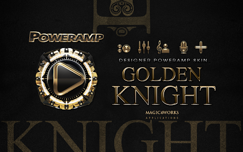 Poweramp skin Golden Knight