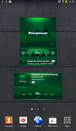 Poweramp widget - BLACK Green