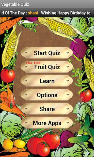 Vegetable Quiz