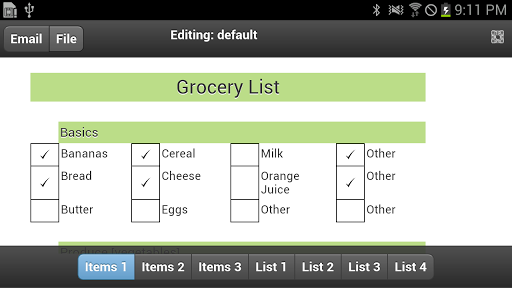 Shopping List