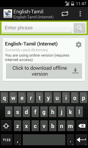 English-Tamil Dictionary